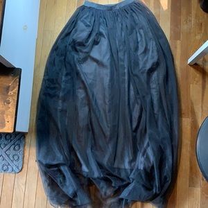 Gray tulle skirt